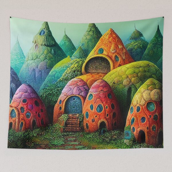 Item preview, Rainbow Colored Faerie Dwellings designed and sold by fairytailsaiart.