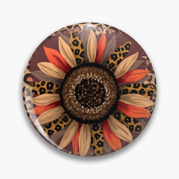 Item preview, Big Fall Flower with Leopard Print Frame designed and sold by LanaDevon.