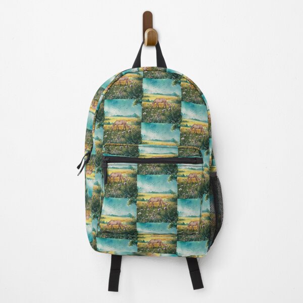 Item preview, Watercolor Horse Spring Flowers Field designed and sold by HappyLifeCreate.