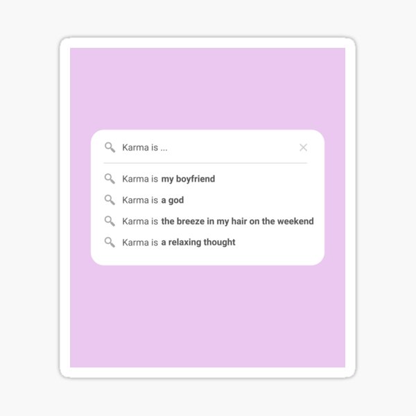 Taylor Swift Midnights Karma - Pretty Pink Sticker
