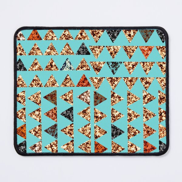 Item preview, Marbled triangles on blue background  designed and sold by LynseysArtShop.