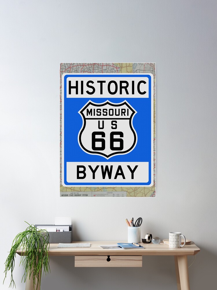 Thumbnail 2 of 3, Poster, Historic Byway 66 Missouri designed and sold by Enzwell.