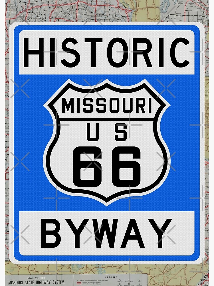 Thumbnail 3 of 3, Poster, Historic Byway 66 Missouri designed and sold by Enzwell.