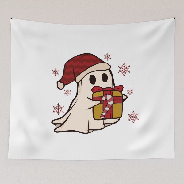 Item preview, Cute 70s Retro Christmas Ghost designed and sold by HappyLifeCreate.