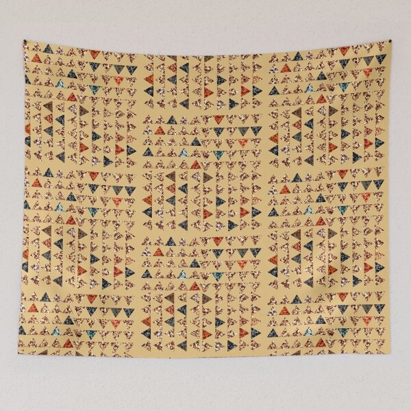 Item preview, Marbled triangles on neutral  background  designed and sold by LynseysArtShop.