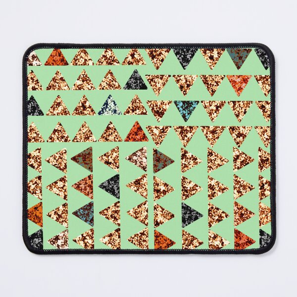 Item preview, Marbled triangles on green background designed and sold by LynseysArtShop.