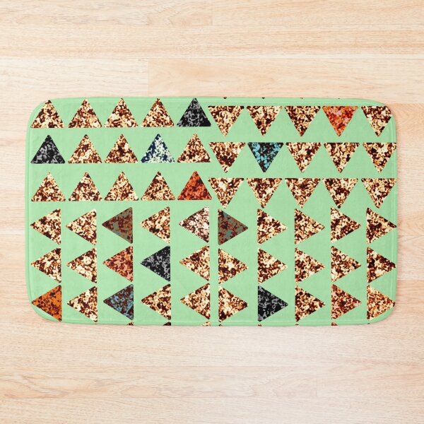 Item preview, Marbled triangles on green  background  designed and sold by LynseysArtShop.