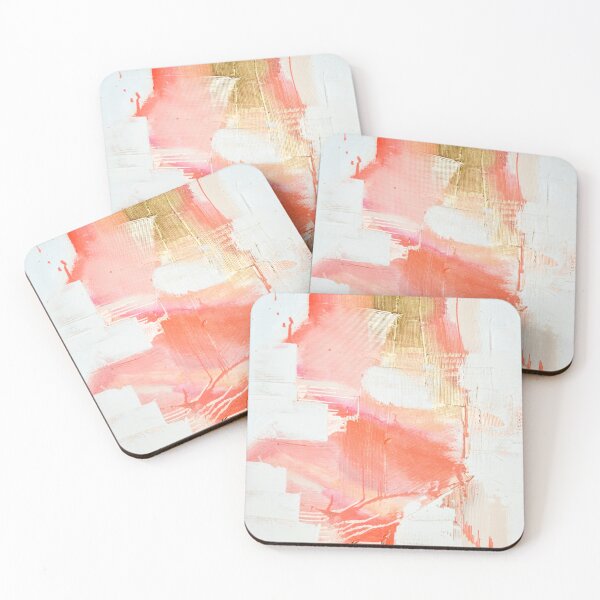 Item preview, Desert Sunrise: A pretty minimal abstract piece in pink and gold by Alyssa Hamilton Art designed and sold by Alyssa Hamilton Art.