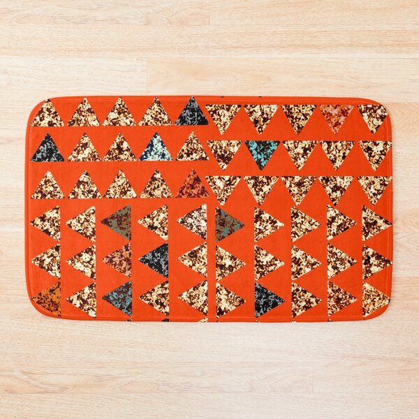 Item preview,  Marbled triangles on orange /red background  designed and sold by LynseysArtShop.