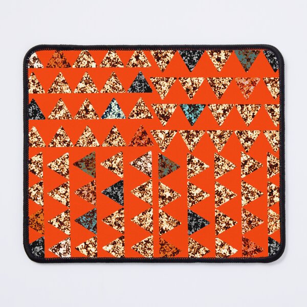 Item preview,  Marbled triangles on orange /red background  designed and sold by LynseysArtShop.