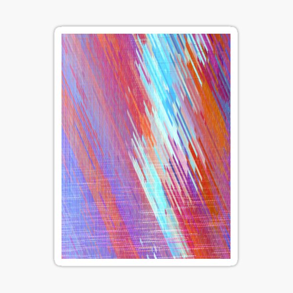 Glitch in Blues and Reds Sticker