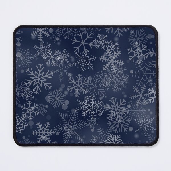 Item preview, Flakes Seamless Pattern - Blue Background with White Snow Flakes designed and sold by ImagesDesigns.