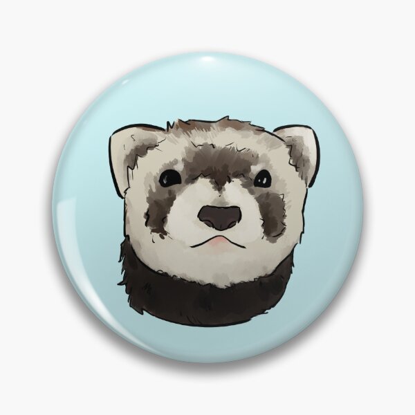 Item preview, Ferret Face Sticker designed and sold by RacheDoodles.