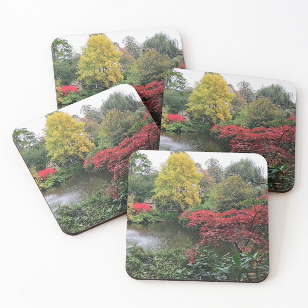 Item preview, Autumn pond through trees designed and sold by JodieWeaver.