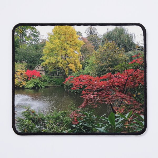 Item preview, Autumn pond through trees designed and sold by JodieWeaver.