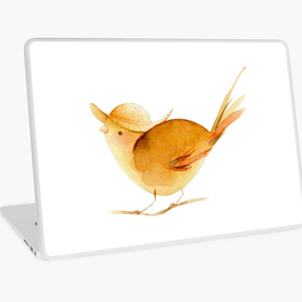 Pajarito primaveral con sombrero Vinilo para portátil