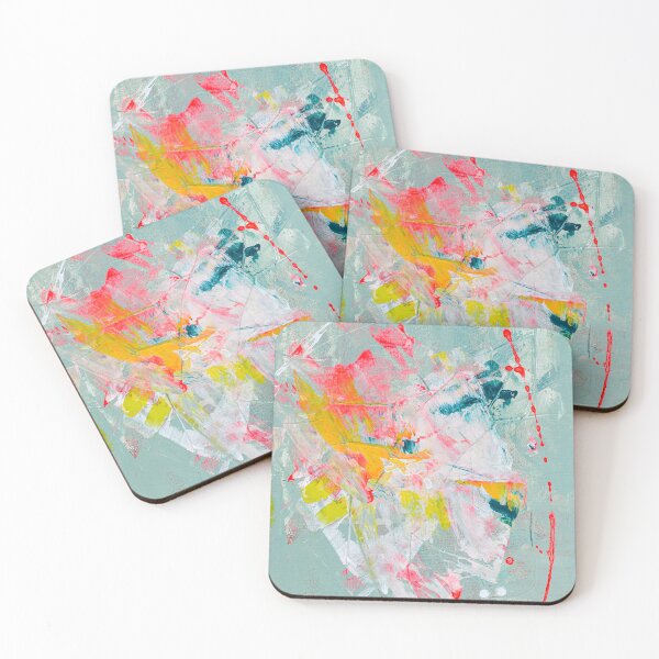 Item preview, Vitality: A colorful, neon abstract painting in blue and pink by Alyssa Hamilton Art designed and sold by Alyssa Hamilton Art.