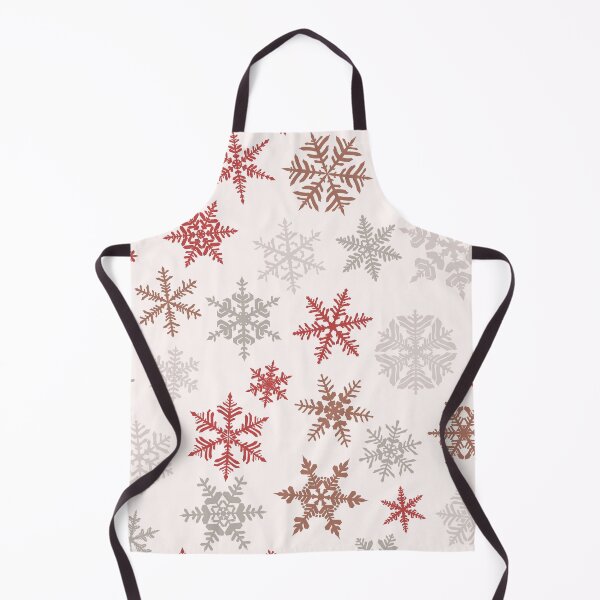 Item preview, Flakes Seamless Pattern - White Background With Red Snow Flakes designed and sold by ImagesDesigns.