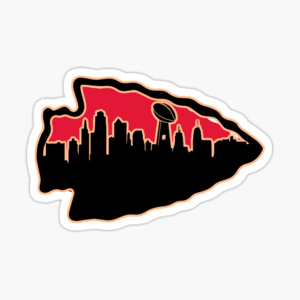 Arrowhead KC Heart Sticker for Sale by bellamuert3