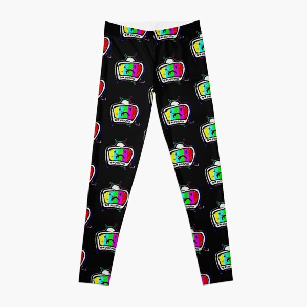 color tv bar#glitch#effect Leggings by ESCAPE