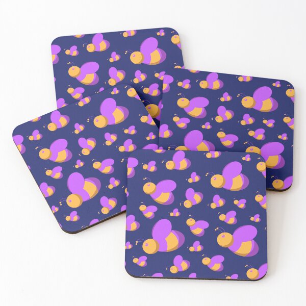 Item preview, Flight of the Purple and Orange Bees - Bee Patterns designed and sold by IJStanding.