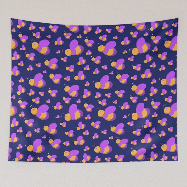Item preview, Flight of the Purple and Orange Bees - Bee Patterns designed and sold by IJStanding.