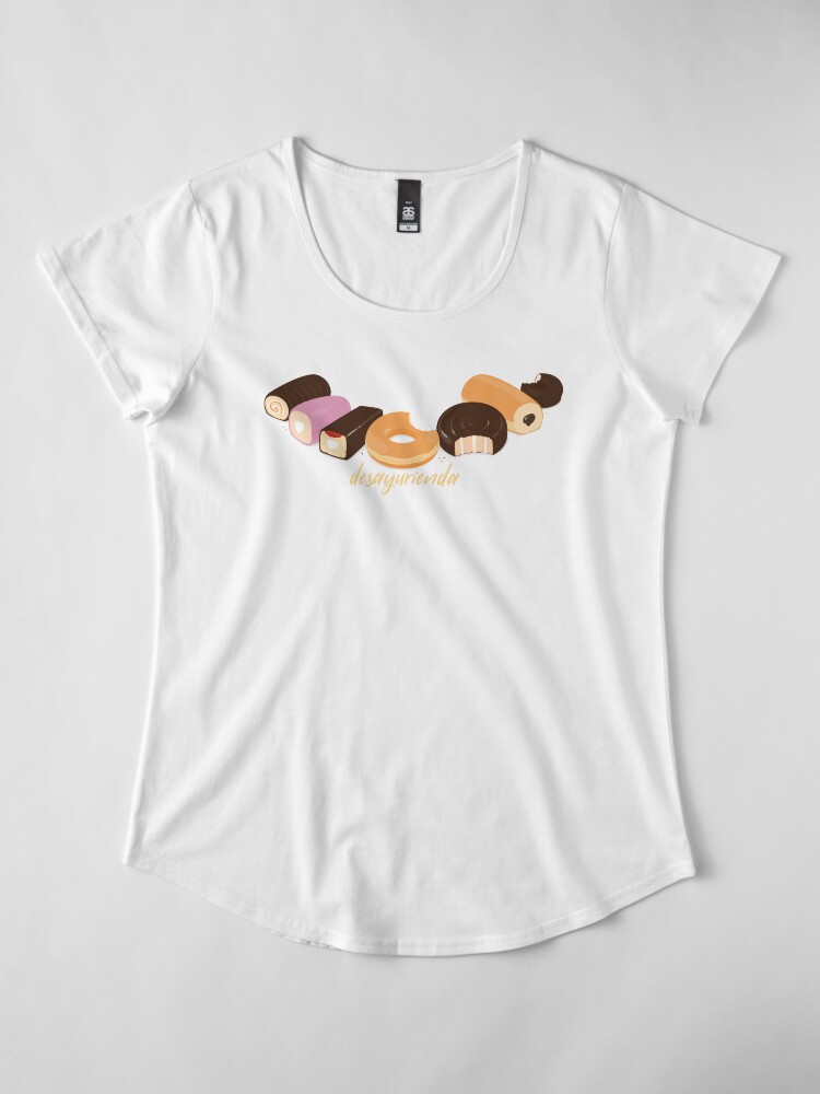 Vista alternativa de Camiseta premium de cuello ancho Desayurienda