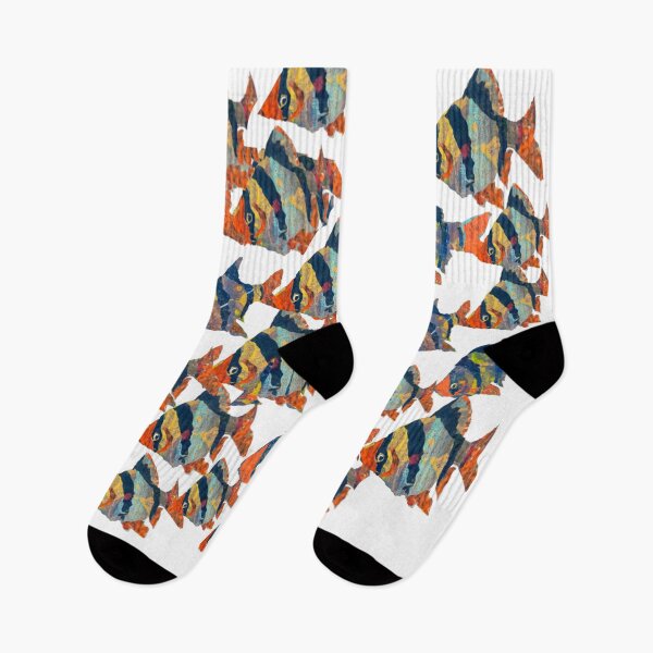 Item preview, A school of swimming Tiger Barb Fish  designed and sold by ginaisarty.