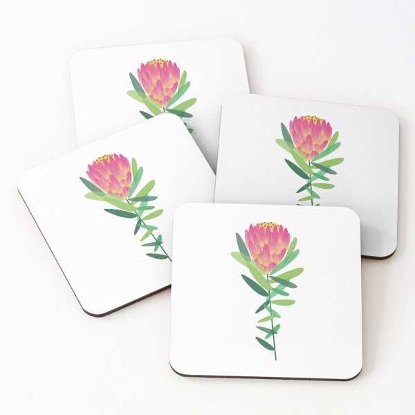 Item preview, Protea - pink, yellow and green graphic illustration designed and sold by SirenSeventyOne.