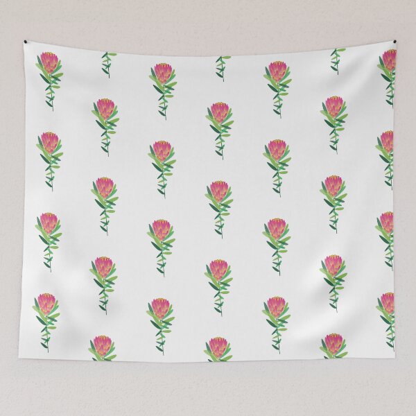 Item preview, Protea - pink, yellow and green graphic illustration designed and sold by SirenSeventyOne.