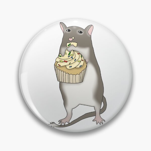 Item preview, Cute brown gerbil eating cupcake  designed and sold by Becky-Marie.