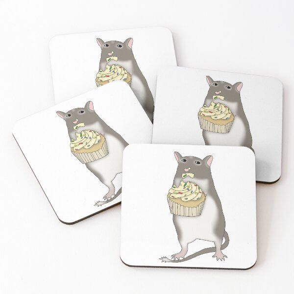 Item preview, Cute brown gerbil eating cupcake  designed and sold by Becky-Marie.