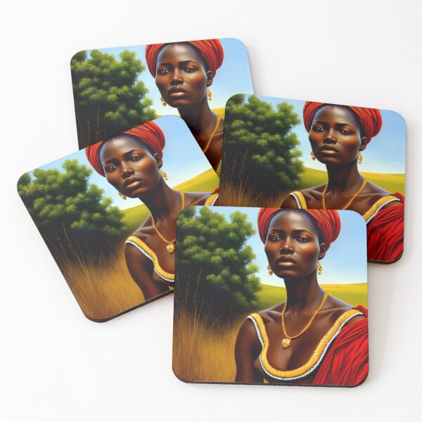 Artikelvorschau, Eine schöne afrikanische Dame in traditioneller Kleidung entworfen und verkauft von The-11th-Floor.