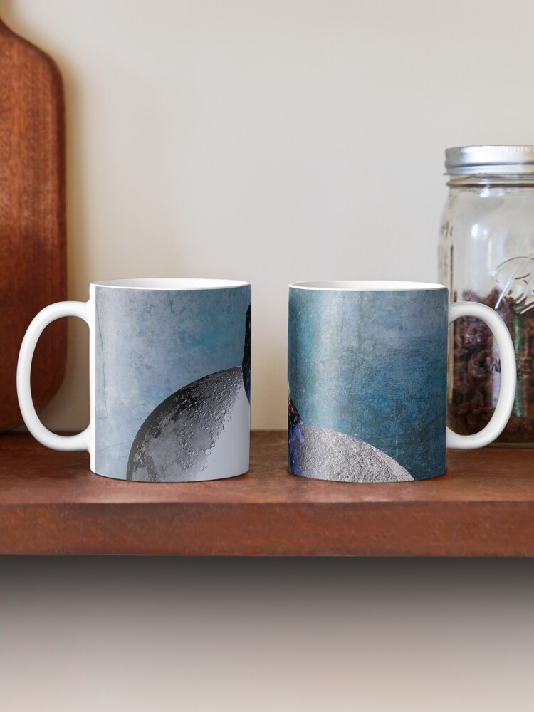 Alternate view of New worlds thought Crow Coffee Mug