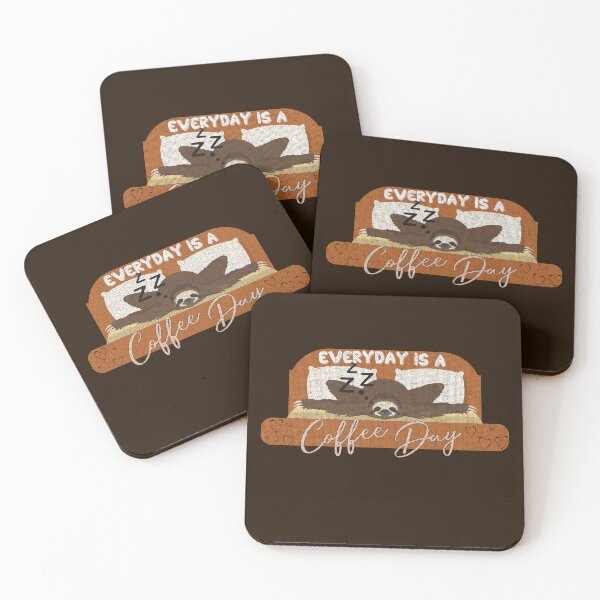 Item preview, Everyday is a coffee day - Funny sleeping sloth designed and sold by yococo.