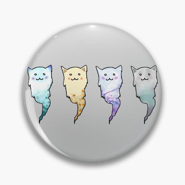Item preview, Gatos fantasmas: invierno, otoño, flor, niebla designed and sold by TinyCatMerchant.