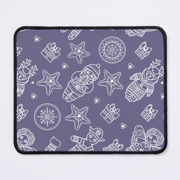 Item preview, Christmas Seamless Pattern - Blue Background With Fairies,Stars,Santa designed and sold by ImagesDesigns.