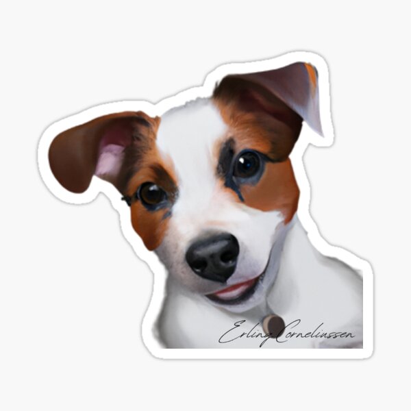Cute jack Russel terrier | Happy dog | for dog lovers Sticker