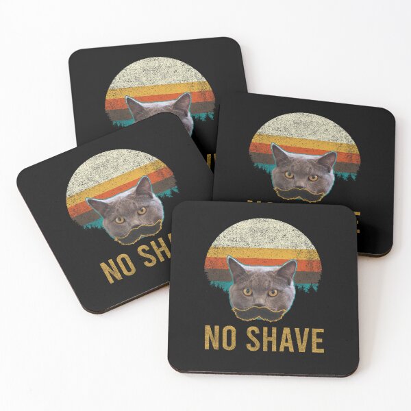 Item preview, No Shave Funny Cat with Mustache designed and sold by CHday.