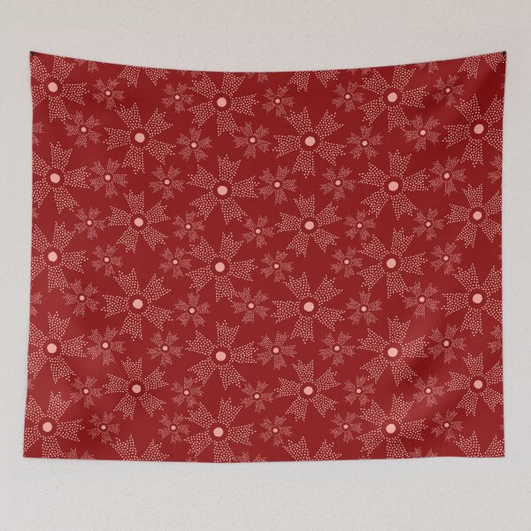 Item preview, Star Flowers red designed and sold by Colour Angel by KV.