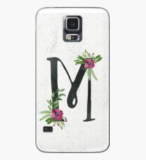 Monogram M with Floral Wreath Case/Skin for Samsung Galaxy