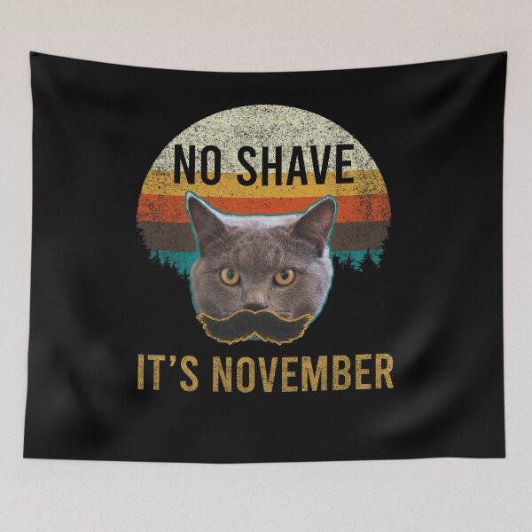 Item preview, No Shave It's November Funny Cat with Mustache designed and sold by CHday.