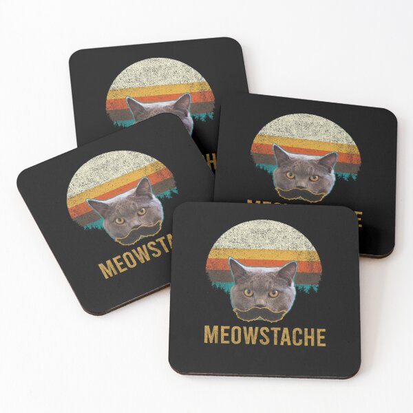 Item preview, Meowstache Funny Cat with Mustache designed and sold by CHday.
