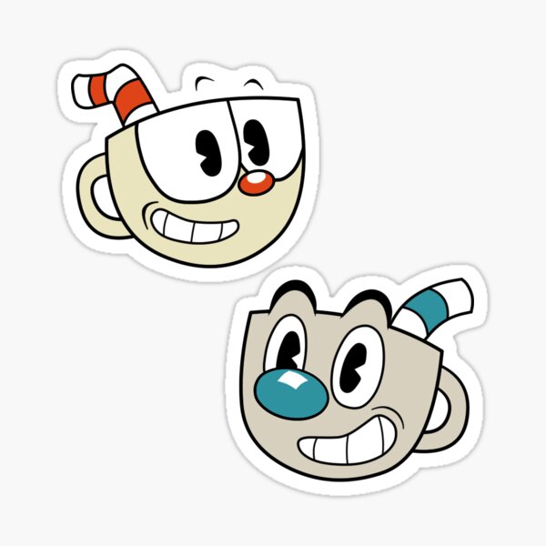 The Cuphead Show Promo Postcard Sticker Button Netflix Animation