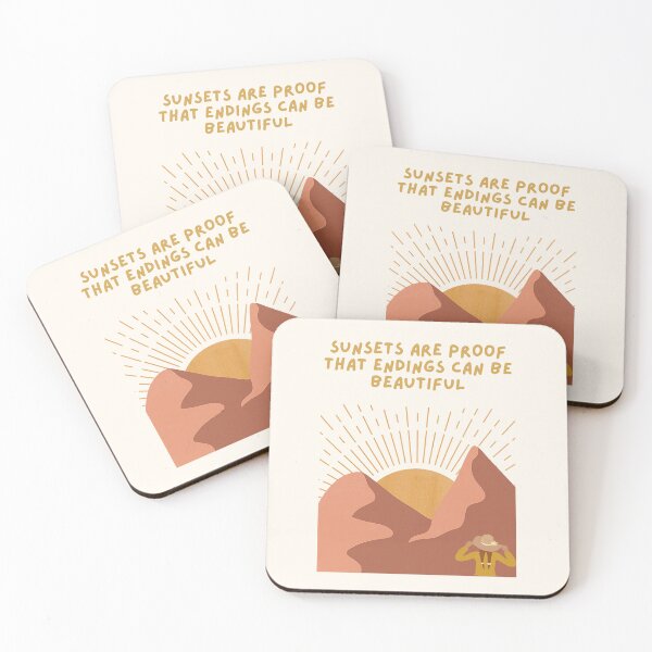 Item preview, Sunsets Are Proof That Endings Can Be Beautiful- Quote, Boho Sunset Hike  designed and sold by BohemiWANDERS.