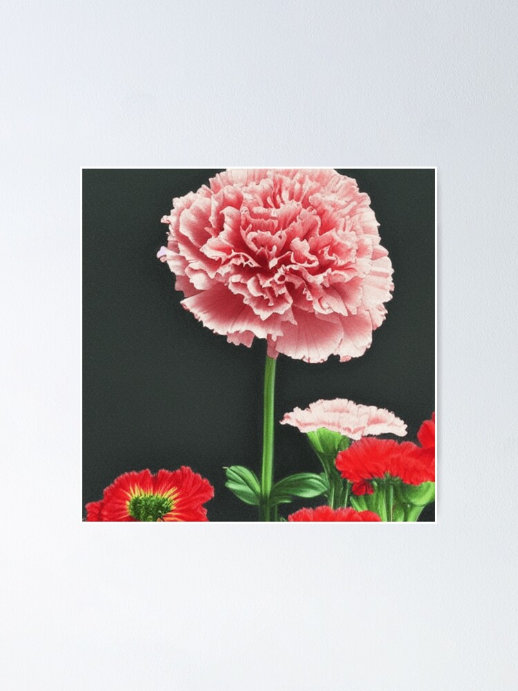 Carnation Poster For Sale By Ivana Design Redbubble