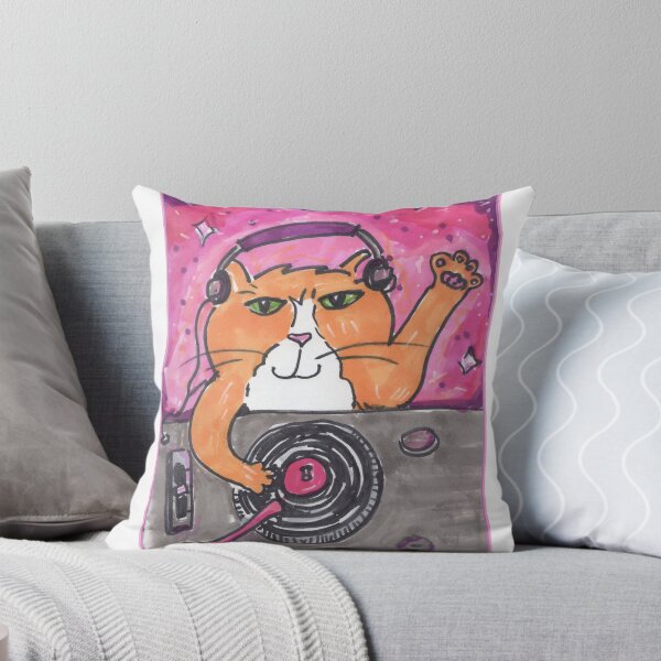 Item preview, Cool Dj Cat Marker Art Illustration designed and sold by mytshirtfort.