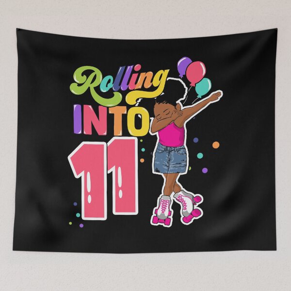 Item preview, Rolling Into 11 Years Old Dabbing Roller Skate 11th BDay  designed and sold by QueenOfPrint.