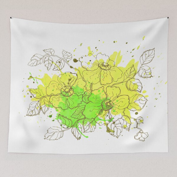 Item preview, floral pattern spring yellow designed and sold by lex-sky.