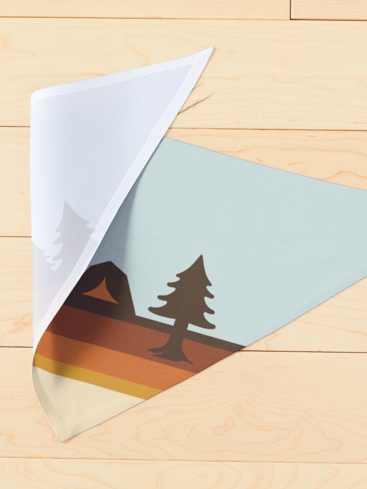 Alternate view of Happy Camper (Retro, 70s, Camping) Pet Bandana